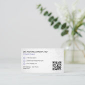 Carte De Visite Thérapie orthopédique | Blanc minimaliste (Debout devant)