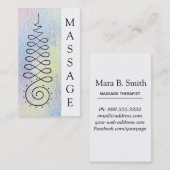 Carte De Visite Thérapie sacrée de massage de la géométrie de (Devant / Derrière)