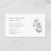 Carte De Visite Therapist Counselor Business & Appointment Card (Devant)