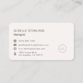 Carte De Visite Therapist Feminine Professional (Dos)