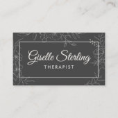 Carte De Visite Therapist Mental Health Floral Botanical (Devant)