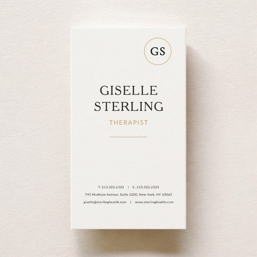 Carte De Visite Therapist Mental Health Minimalist Professional