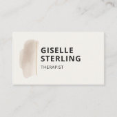 Carte De Visite Therapist Mental Health Neutral Beige Watercolor (Devant)