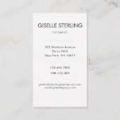 Carte De Visite Therapist Mental Health Sage Green (Dos)