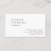 Carte De Visite Therapist Modern Professional QR Code (Devant)