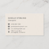 Carte De Visite Therapist Psychologist Modern Minimalist  (Dos)