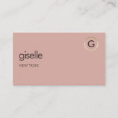 Carte De Visite Therapist Psychologist Pink Gold QR Code (Devant)