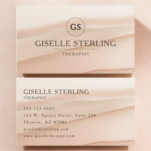 Carte De Visite Therapist Psychologist Terracotta