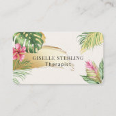 Carte De Visite Therapist Psychologist Tropical (Devant)