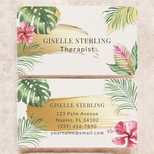 Carte De Visite Therapist Psychologist Tropical