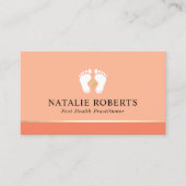 Carte De Visite Thérapiste de massage de pied Podiatriste Peach Co (Devant)