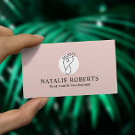 Carte De Visite Thérapiste de massage de pied Podiatriste Spa mini<br><div class="desc">Médecin de la santé des pieds Massage Spa rose pâle Cartes de visite.</div>