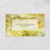 Carte De Visite Thérapiste de massage en cristal de citrine jaune (Devant)