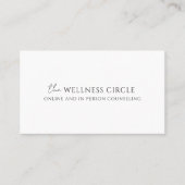 Carte De Visite Thérapiste minimaliste moderne (Devant)