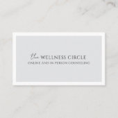 Carte De Visite Thérapiste minimaliste moderne (Devant)