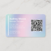 Carte De Visite Thérapistes de massage holistique Reiki Réflexolog (Devant)