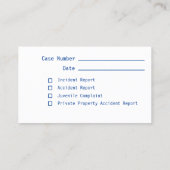 Carte De Visite Thin Blue Line Custom Flag and Badge (Dos)
