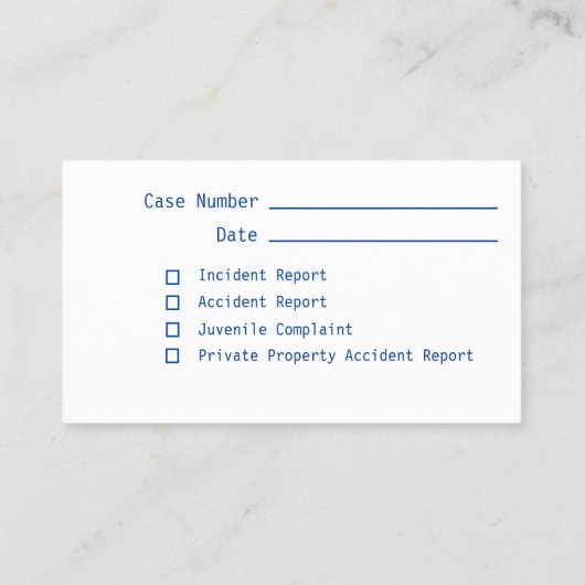 Carte De Visite Thin Blue Line Custom Flag and Badge (Dos)