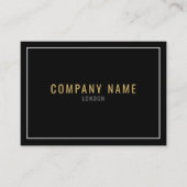 Carte De Visite Thin white border, or, noir (Devant)
