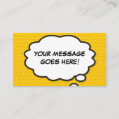 Carte De Visite Think Bubble Fun Retro Comic Book (Devant)