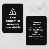Carte De Visite ⚠ This Content Is Currently Unavailable (Devant / Derrière)