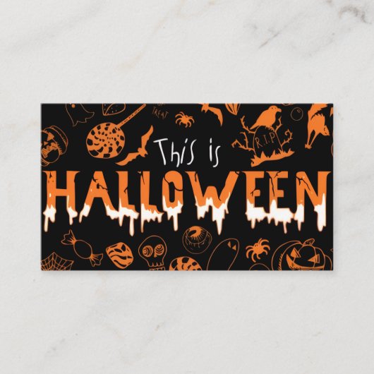 Carte De Visite "This is Halloween – Spooky Style for the Bold🎃" (Devant)