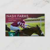Carte De Visite Thoroughbred Horse Trainer Ferme et embarquement (Devant)