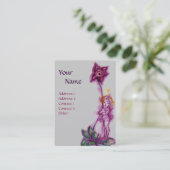 CARTE DE VISITE THUMBELINA À FLEURS URPLES (Debout devant)