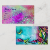 CARTE DE VISITE THUMBELINA DORMIR ENTRE FEUILLES ROSE (Devant / Derrière)