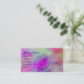 CARTE DE VISITE THUMBELINA DORMIR ENTRE FEUILLES ROSE (Debout devant)