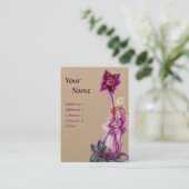 Carte De Visite THUMBELINA MONOGRAM violet Ultra violet Kraft (Debout devant)