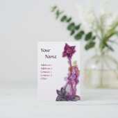 Carte De Visite THUMBELINA MONOGRAS Violet violet Fleur Blanc (Debout devant)