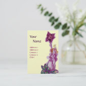 Carte De Visite THUMBELINA MONOGRAS Violet Violet Fleur Fée (Debout devant)