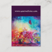 CARTE DE VISITE THUMBELINA, PANIER À FLEURS ET BOUTEILLE (Dos)