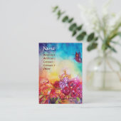 CARTE DE VISITE THUMBELINA, PANIER À FLEURS ET BOUTEILLE (Debout devant)