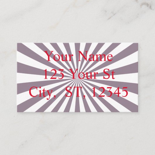 Carte De Visite Thunder_Cove de Starburst Abstrait (Devant)