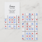 Carte De Visite Tic tac orteil motif (Devant / Derrière)