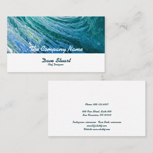 Carte De Visite TIdal motion (Devant / Derrière)