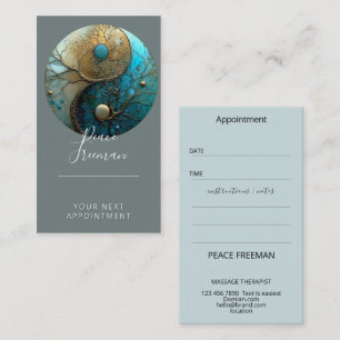 Carte De Visite Tides of Balance   Yin Yang Design