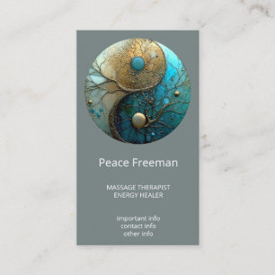 Carte De Visite Tides of Balance Yin Yang Design