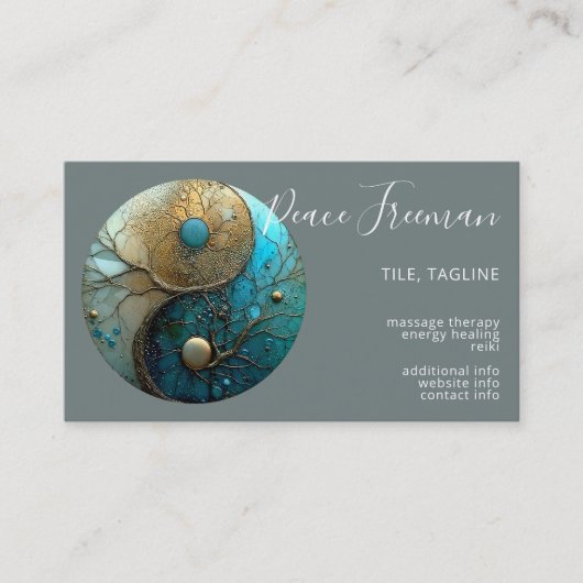 Carte De Visite Tides of Balance | Yin Yang Design (Devant)