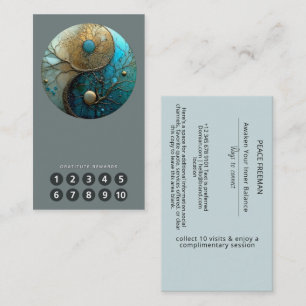 Carte De Visite Tides of Balance   Yin Yang Design