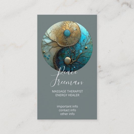 Carte De Visite Tides of Balance | Yin Yang Design (Devant)