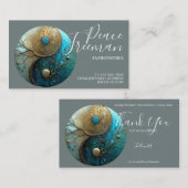 Carte De Visite Tides of Balance | Yin Yang Design (Devant / Derrière)