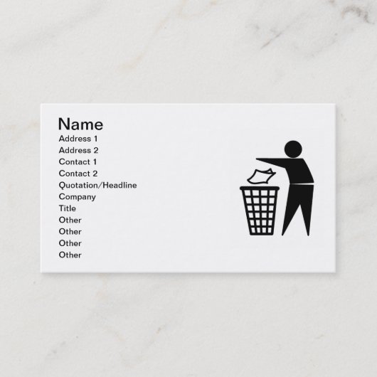 Carte de visite Tidy Man (Devant)