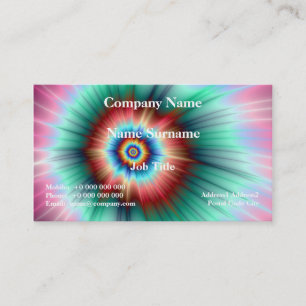 Carte De Visite Tie Dye Comet
