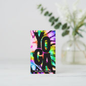 Carte De Visite Tie Dye Rainbow Yoga Studio ou instructeur Moderne (Debout devant)