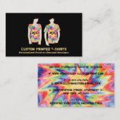 Carte De Visite Tie Teinture Coupe Tout Sur Chaleur Transfert Viny (Devant / Derrière)