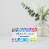 Carte De Visite Tiedye Hippie Wavy Rainbow Effet (Debout devant)