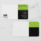 Carte De Visite Tiers - Blanc, Martien Vert et Noir (Devant / Derrière)